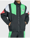 Colorful jacket with a logo on a white background