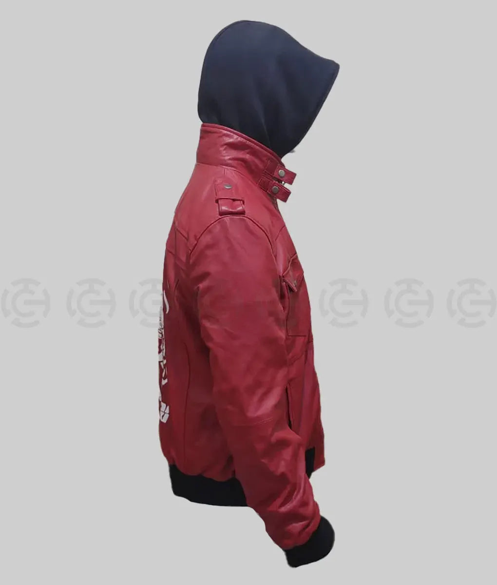 Samurai 2077 Red Leather Jacket