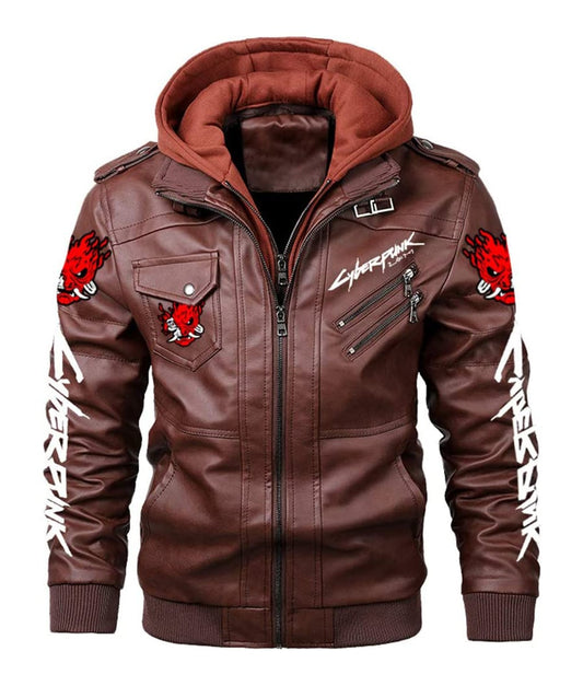 Samurai 2077 Removeable Hood Brown Jacket