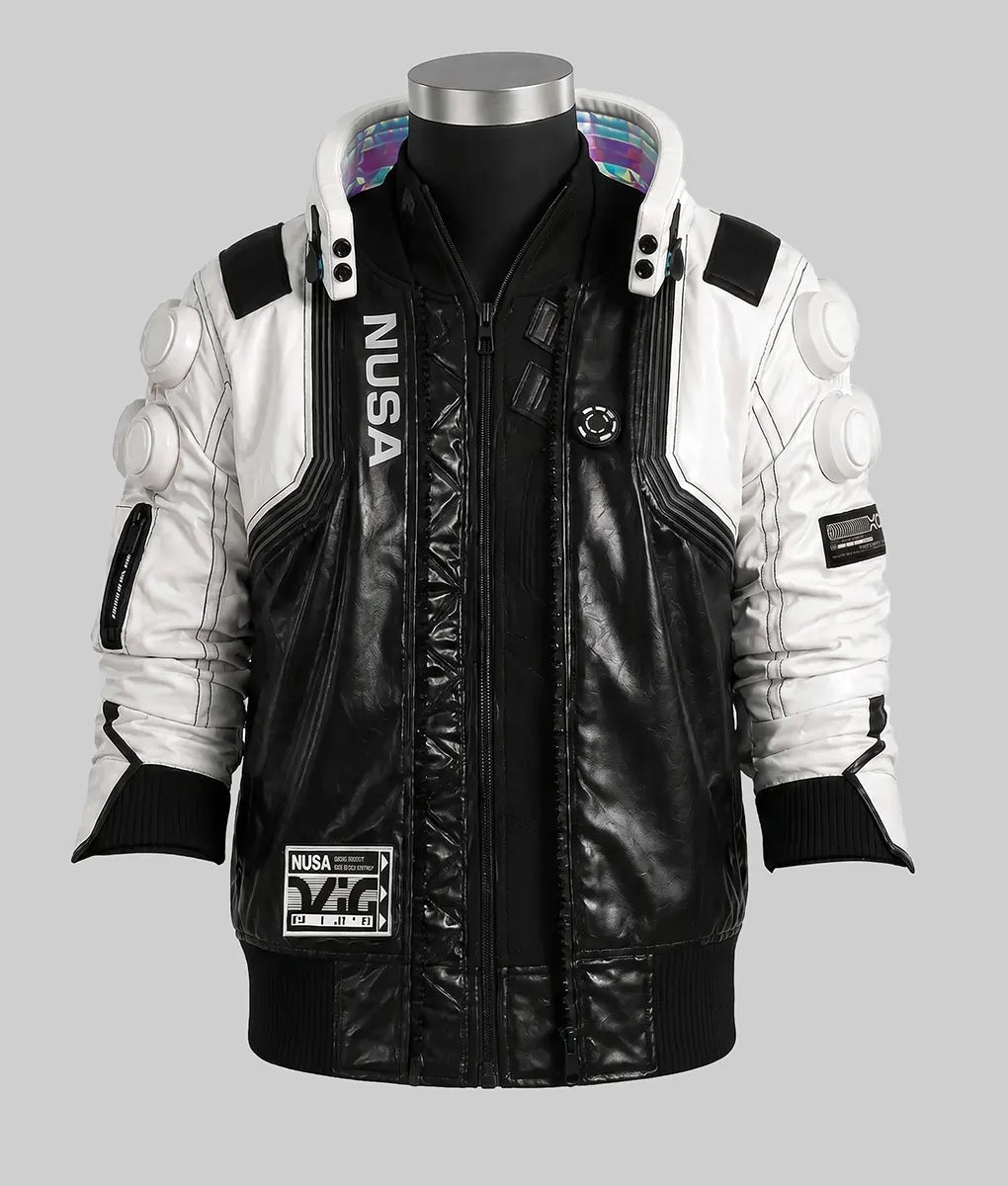 Nusa White Leather Jacket