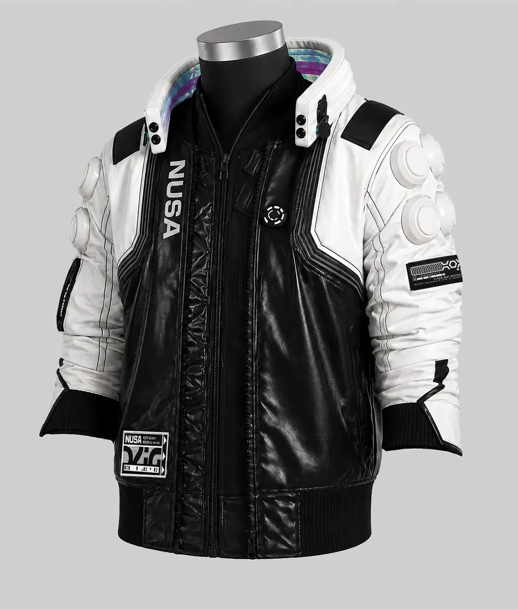 Nusa White Leather Jacket