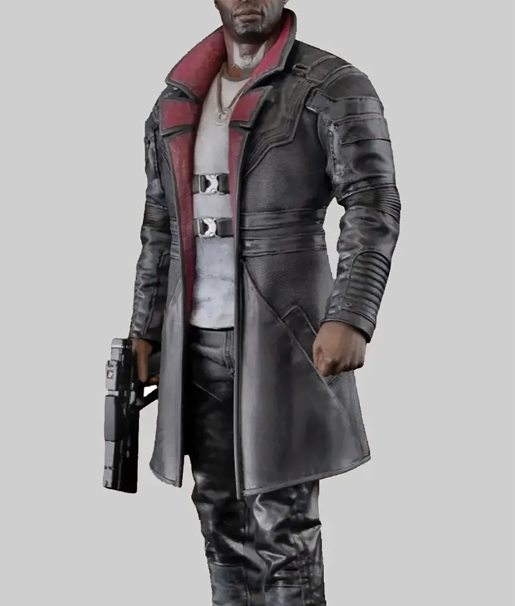 Solomon Reed Black Leather Coat
