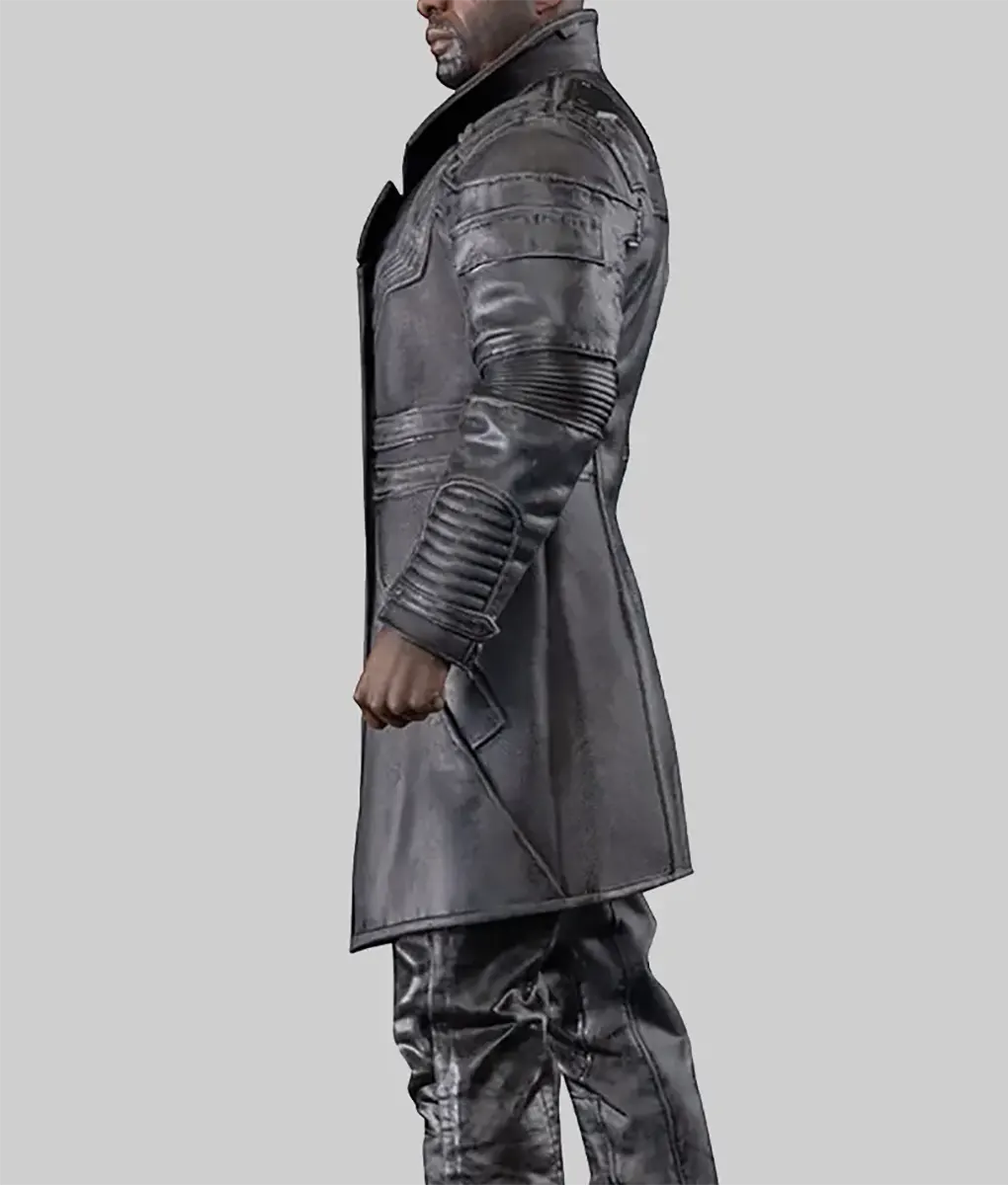Solomon Reed Black Leather Coat