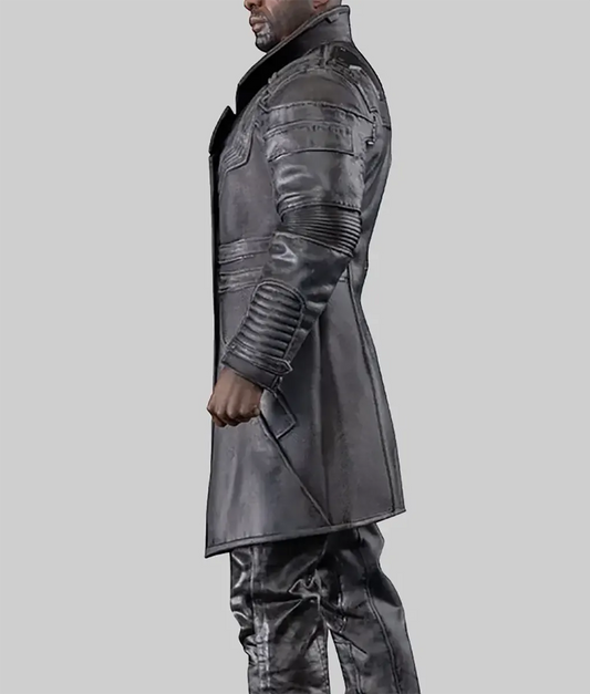 Solomon Reed Black Leather Coat