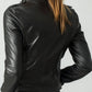 Daisy Leather Black Jacket - Women Leather Jacket Black