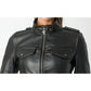 Daisy Leather Black Jacket - Women Leather Jacket Black