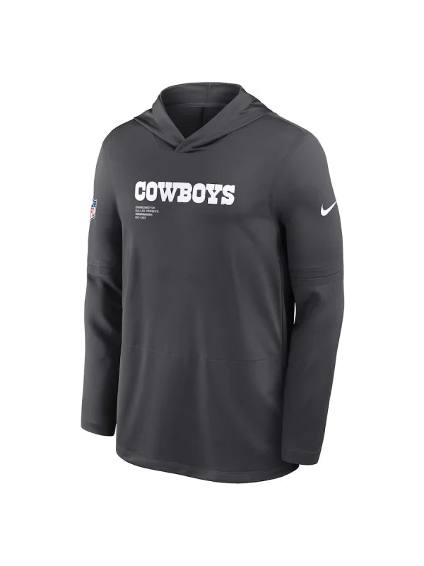 Dallas Cowboys Sideline Performance Long Sleeve Hoodie T-Shirt 🏈 Recreated Edition