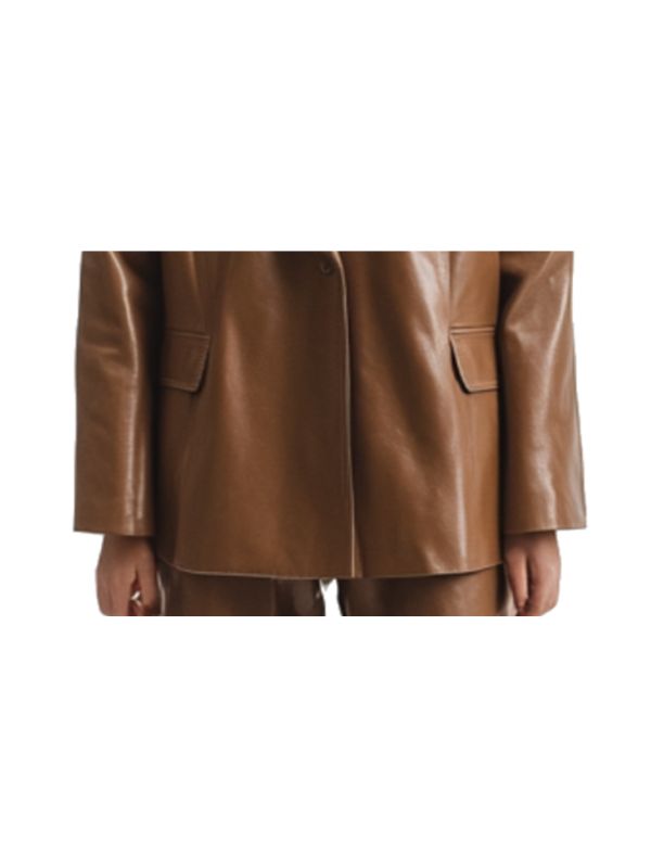 Delilah Leather Brown Jacket – Women’s Leather Jacket (Brown)
