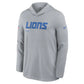 Detroit Lions Sideline Performance Long Sleeve Hoodie T-Shirt 🦁💙 Recreated Edition
