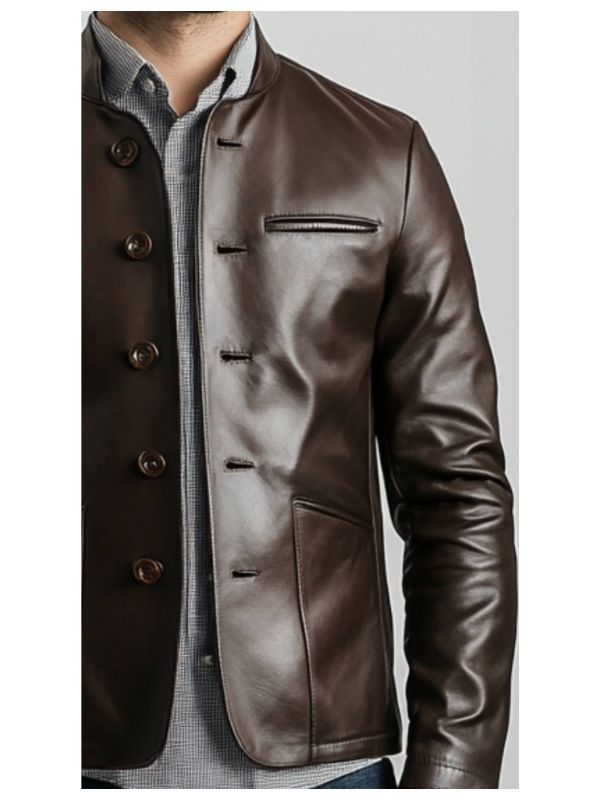 Evelyn Leather Brown Jacket – Men’s Leather Jacket (Brown)