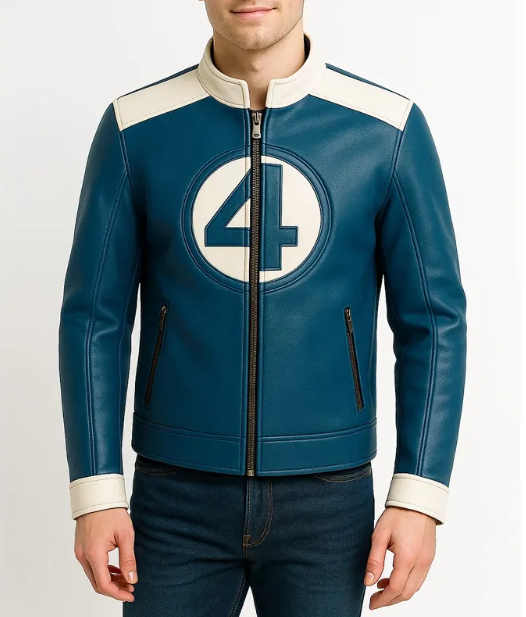 Fantastic Four First Steps Mister Fantastic Blue Leather Jacket