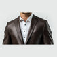 Finley Brown Leather Blazer – Leather Blazer for Men Brown