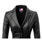 Gillian Black Leather Women Coat Blazer
