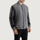 Gray and Black Varsity Letterman Jacket