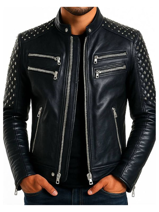 Grayson Black Leather Jacket – Men’s Premium Black Leather Jacket