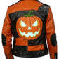 Halloween Patchwork Leather Biker Jacket