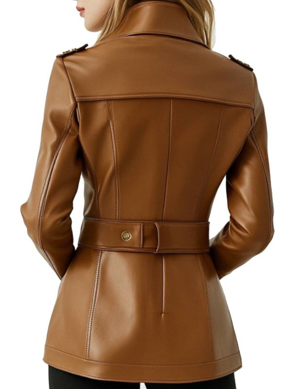 Harper Leather Brown Jacket – Women’s Leather Jacket (Brown)