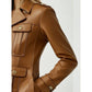 Harper Leather Brown Jacket – Women’s Leather Jacket (Brown)