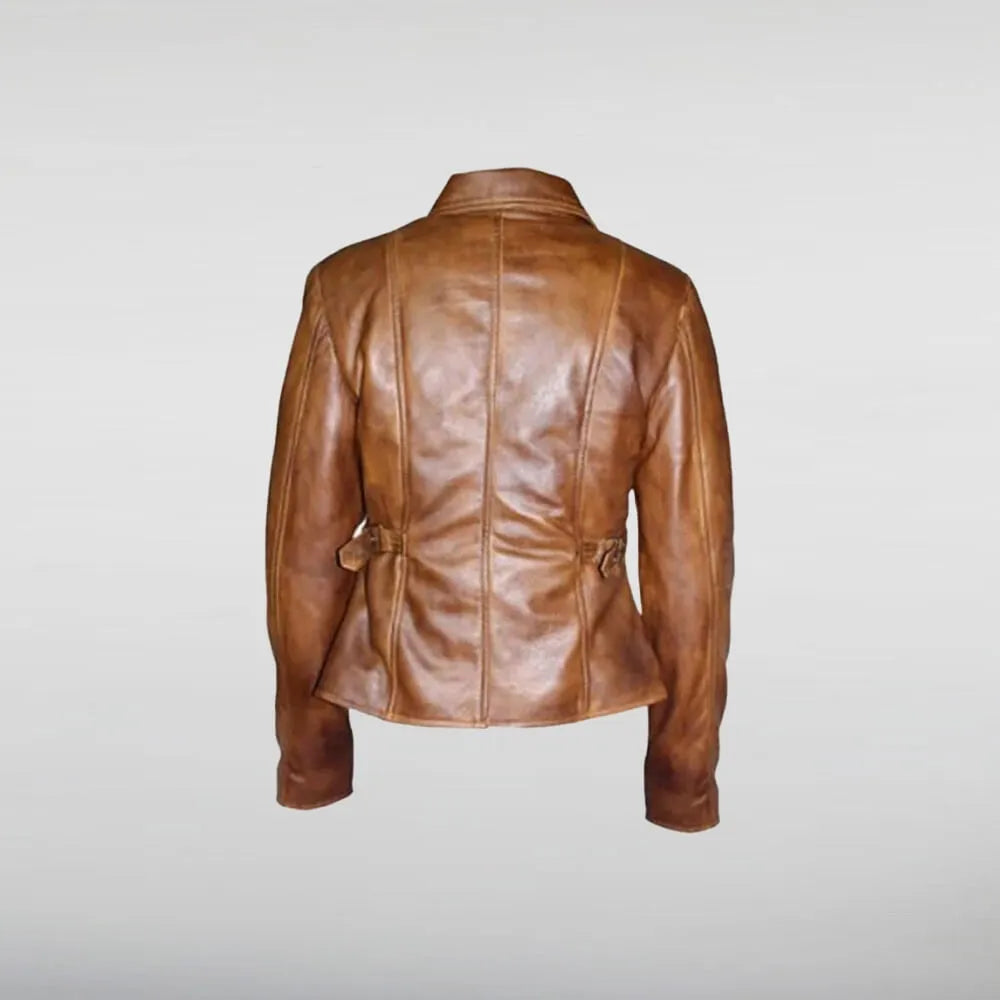Jennifer Lopez Brown Leather Jacket
