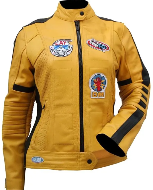 Kill Bill (2003) The Bride Yellow Motorcycle Jacket – Recreated Edition
