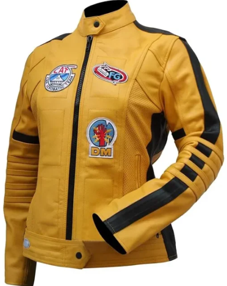 Kill Bill (2003) The Bride Yellow Motorcycle Jacket – Recreated Edition