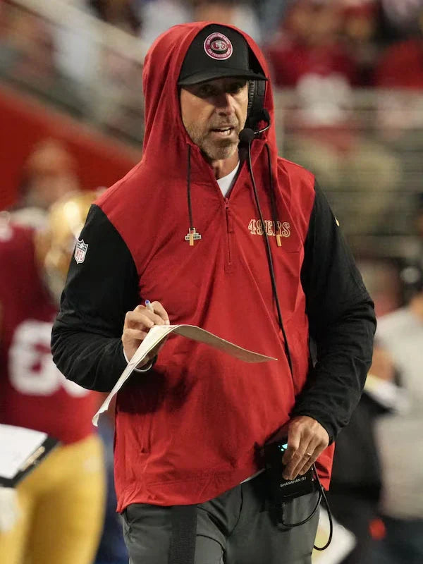 Kyle Shanahan San Francisco 49ers Sideline Hoodie Recreated Edition