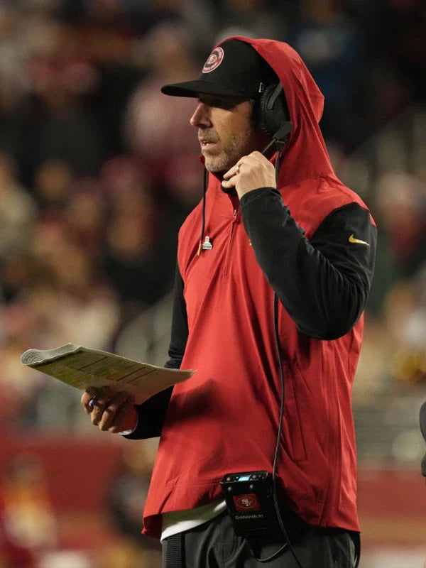 Kyle Shanahan San Francisco 49ers Sideline Hoodie Recreated Edition