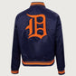 womens Pro Standard MLB Detroit Tigers Retro Classic Rib Satin Jacket