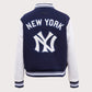 womens Pro Standard MLB New York Yankees Retro Classic Rib Wool Varsity Jacket