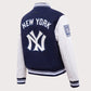 womens Pro Standard MLB New York Yankees Retro Classic Rib Wool Varsity Jacket