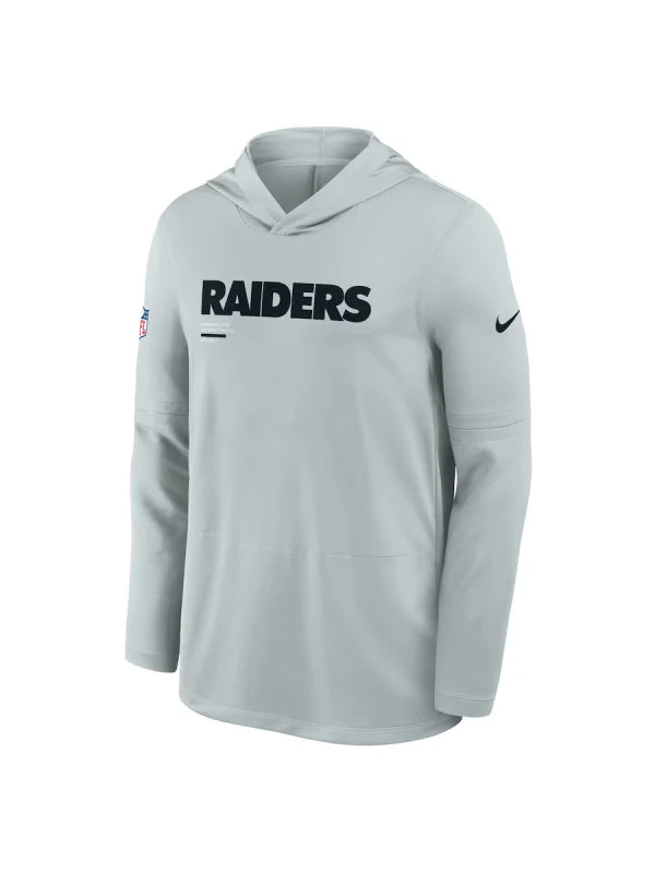 Las Vegas Raiders Sideline Performance Long Sleeve Hoodie T-Shirt Recreated Edition