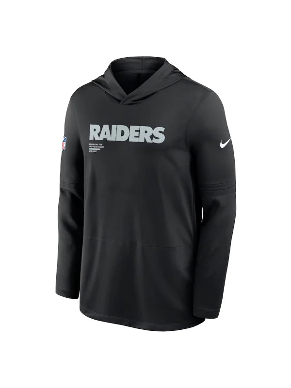 Las Vegas Raiders Sideline Performance Long Sleeve Hoodie T-Shirt Recreated Edition