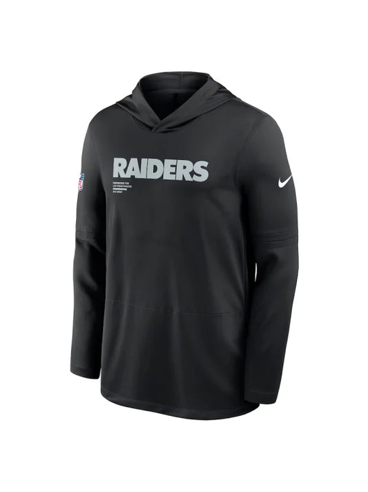 Las Vegas Raiders Sideline Performance Long Sleeve Hoodie T-Shirt Recreated Edition