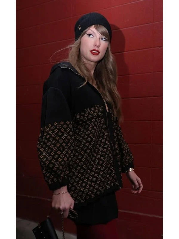 Taylor Swift Louis Vuitton Monogram Jacquard Knit Jacket – Recreated Edition
