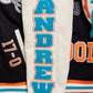 Miami Dolphins Letterman Wool & Leather Varsity Jacket Black & White