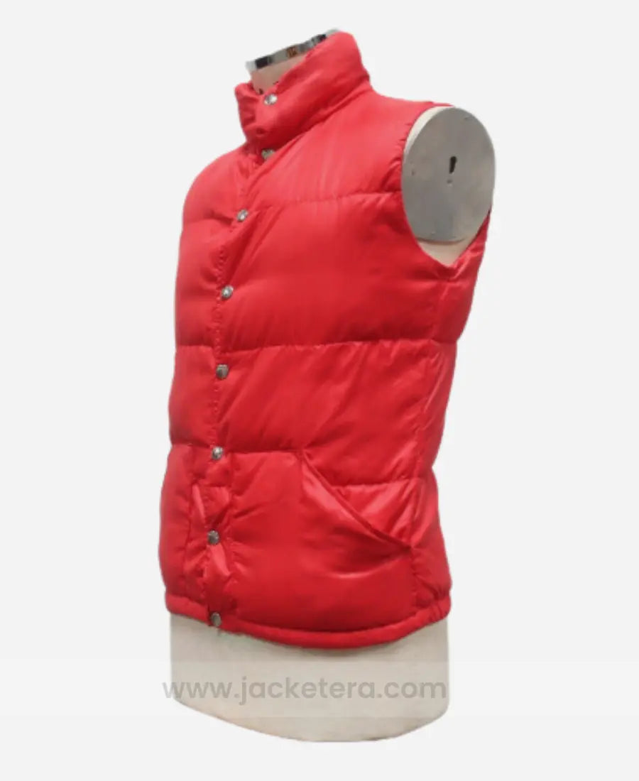 Michael J. Fox Back to the Future Marty McFly Red Puffer Vest