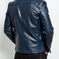Men’s Leather Jacket – Navy Blue Leather Jacket