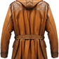 Men Vintage Hooded Fur Leather Hooded Coat - Faux Fur