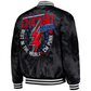 Men's Black CM Punk Chicago Full-Snap Bomber Satin Jacket – image 2