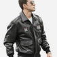 Men’s Black Bomber Leather Jacket – Air Force Pilot Style - Bold and Rugged