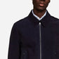 Men’s Blue Suede Leather Jacket - Stylish and Elegant