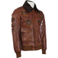 Men’s Genuine Leather Aviator Pilot Bomber Jacket