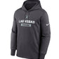 Las Vegas Raiders Nike Anthracite Toss Sweep Performance Hoodie Recreated Edition