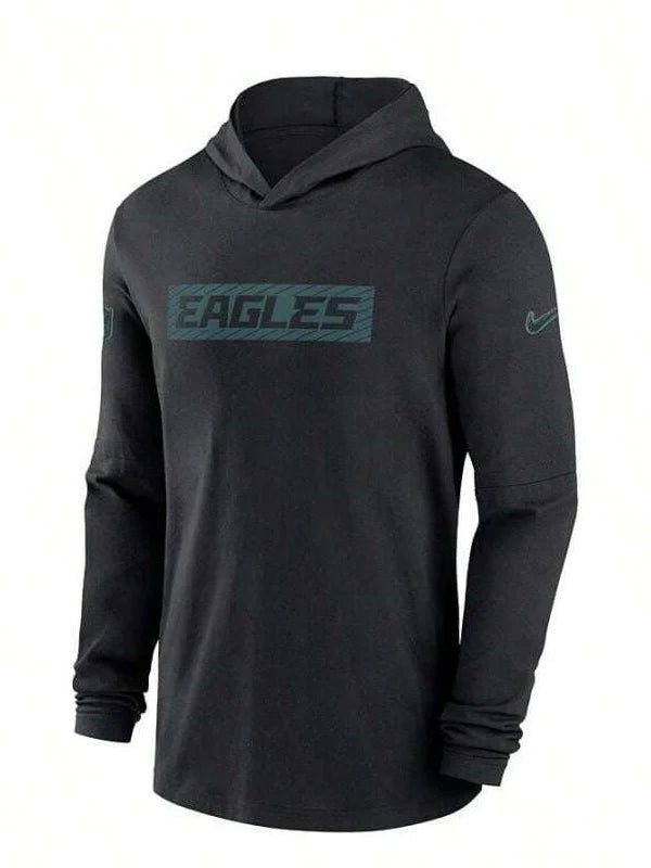 Philadelphia Eagles Sideline Hoodie Long Sleeve T-Shirt (Recreated Edition)