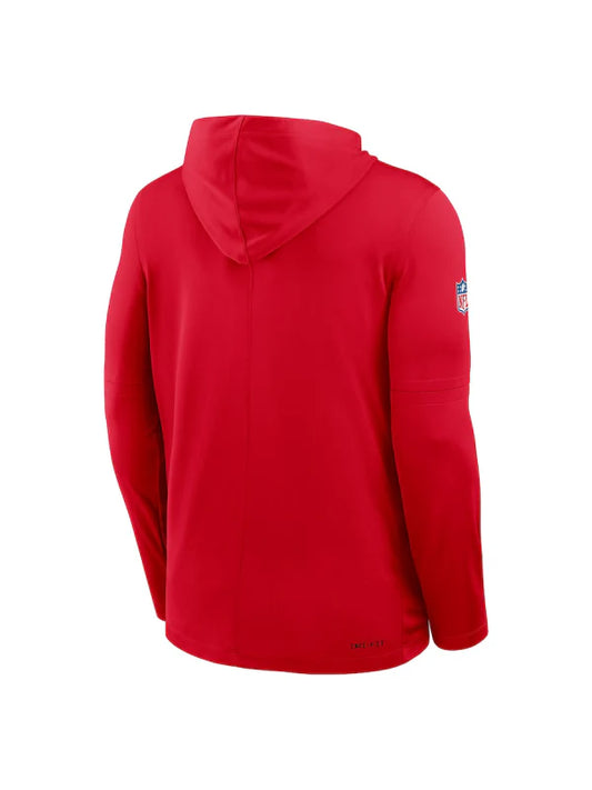 Kansas City Chiefs Sideline Performance Long Sleeve Hoodie T-Shirt Recreated Edition
