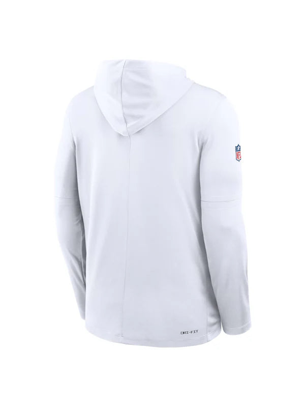 Kansas City Chiefs Sideline Performance Long Sleeve Hoodie T-Shirt Recreated Edition