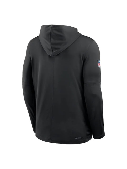 Pittsburgh Steelers Sideline Performance Long Sleeve Hoodie T-Shirt (Recreated Edition)