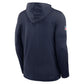 Seattle Seahawks Sideline Performance Long Sleeve Hoodie T-Shirt – Navy Blue Pullover (Recreated Edition)