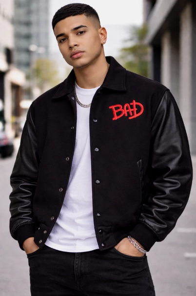 Michael Jackson BAD World Tour Varsity Jacket