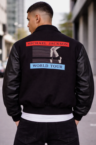 Michael Jackson BAD World Tour Varsity Jacket